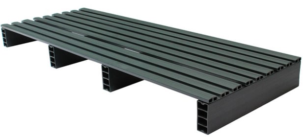 Rackable Plastic Pallet - 48 x 40, Black